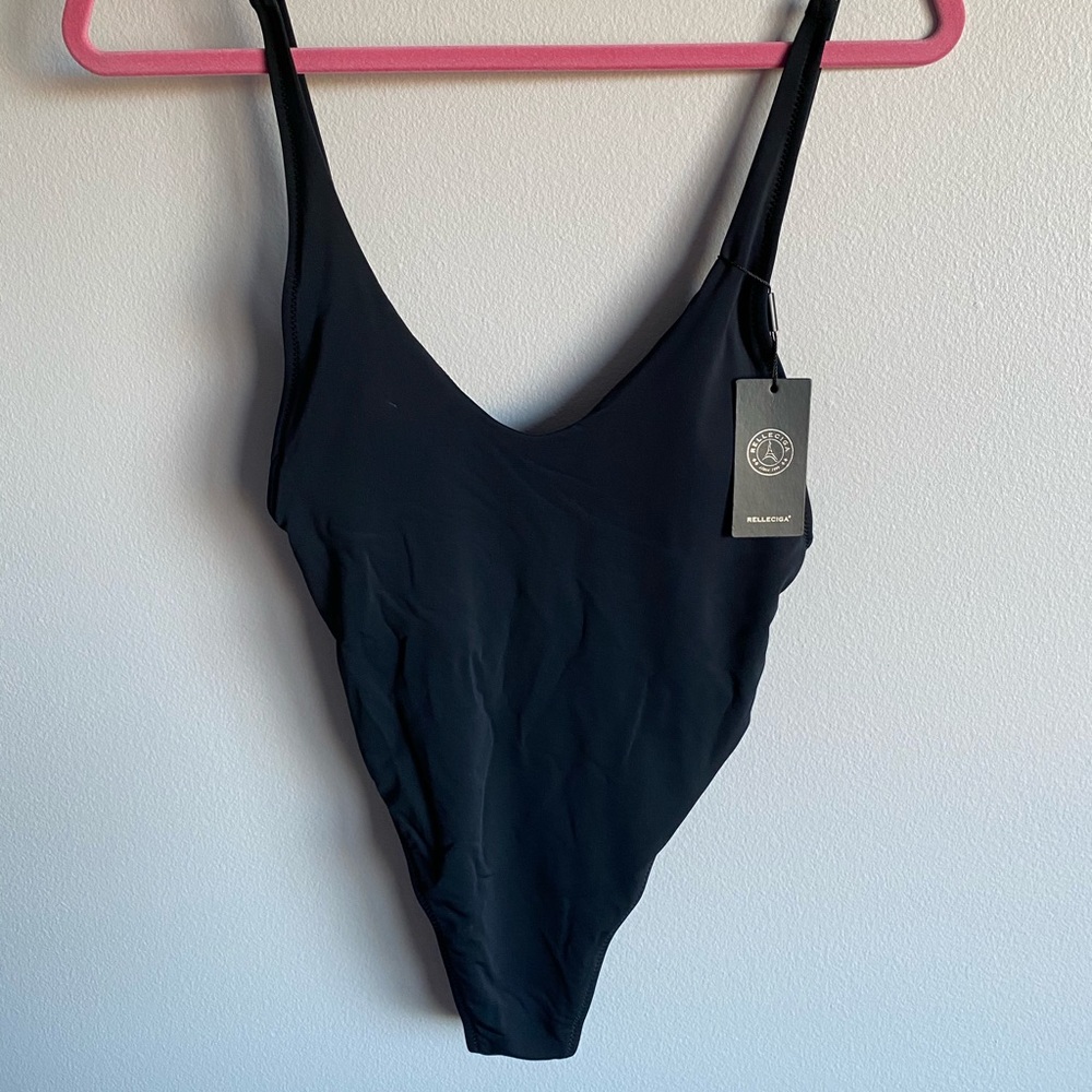 RELLECIGA one piece black swimsuit.